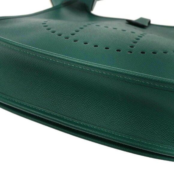 Hermes Malachite Epsom Evelyne 3 29 PM Shoulder Bag BA□Q 117404 - Picture 4 of 10